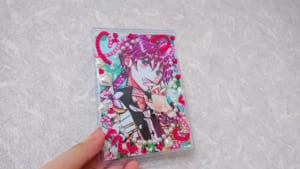 Complete by sticking a sticker on the hard card case