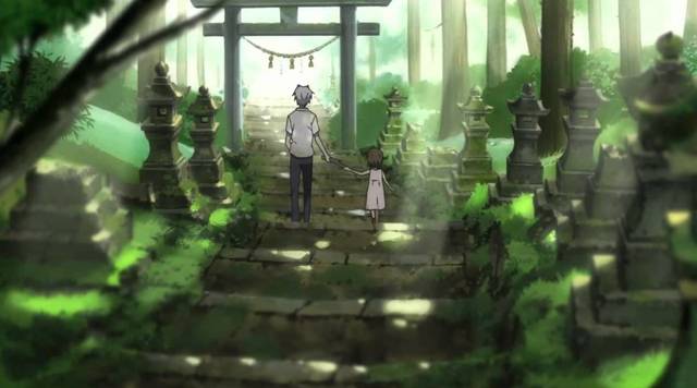 Kamishikimi Kumanoimasu Shrine in anime