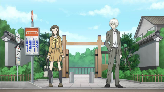 Kamisama Kiss - the scene where Nanami and Tomoe wait for the bus (Anime)