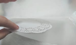 Fix the lace paper