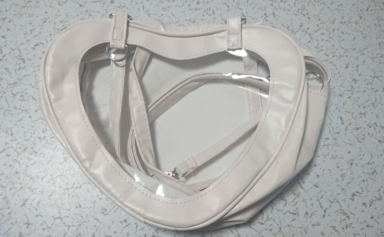 Clear heart design novelty bag ordered from SHEIN