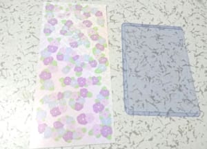 1pc Flower Pattern Random Sticker & hard card case