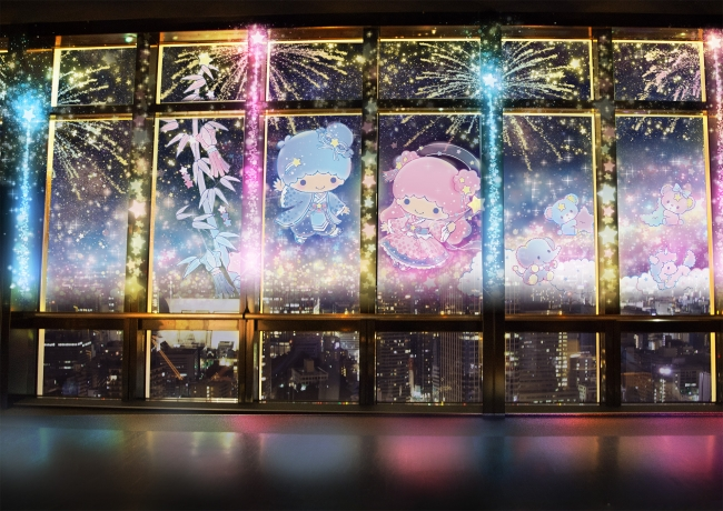 『サンリオ』リトルツインスターズ x「東京タワー」夏の風物詩満載のプロジェクションマッピングが登場！