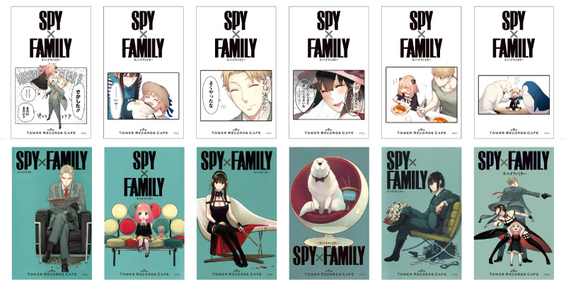 『SPY×FAMILY』× TOWER RECORDS CAFEコラボメニュー注文特典：カレンダーカード（2021年1月～6月）