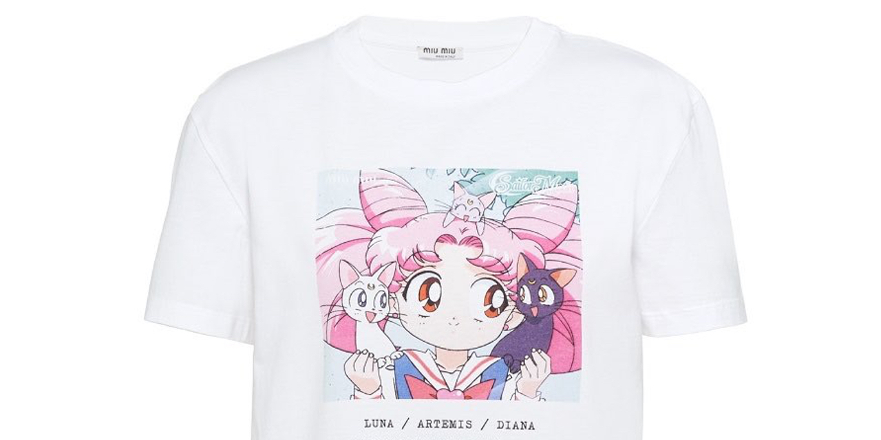 「美少女戦士セーラームーン」×「MIU MIU」コラボTシャツが発売決定！猫キャラがテーマのTシャツコレクション