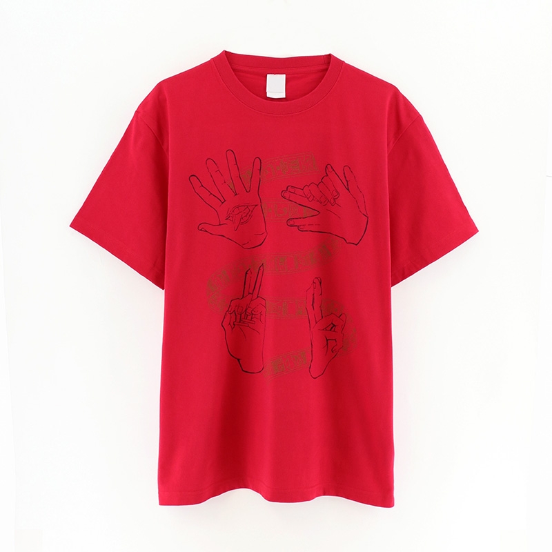 呪術廻戦 ハンドグラフィックTシャツ 赤ver