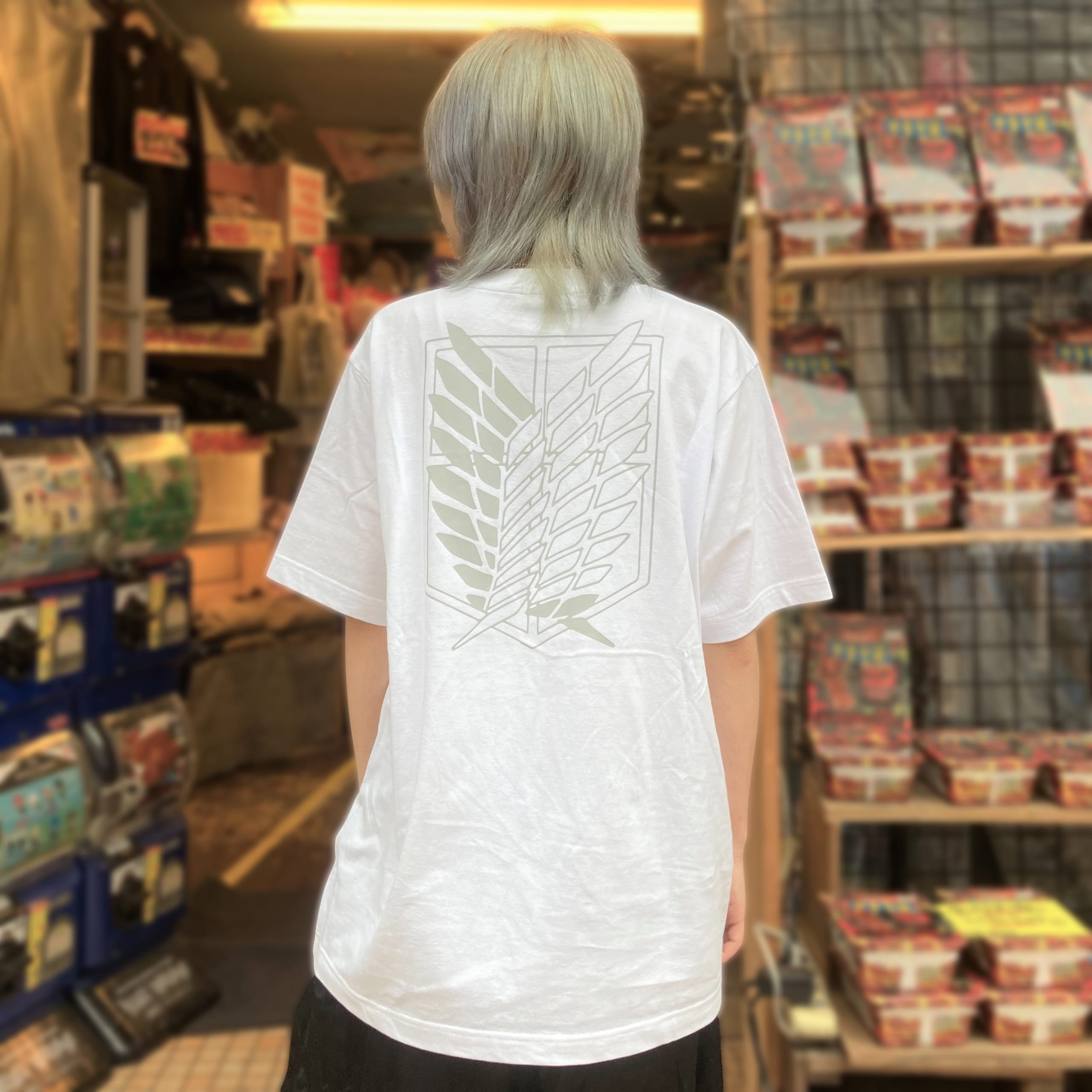 TVアニメ「進撃の巨人」公式ライセンスTシャツ　自由の翼Tシャツ （ホワイト）