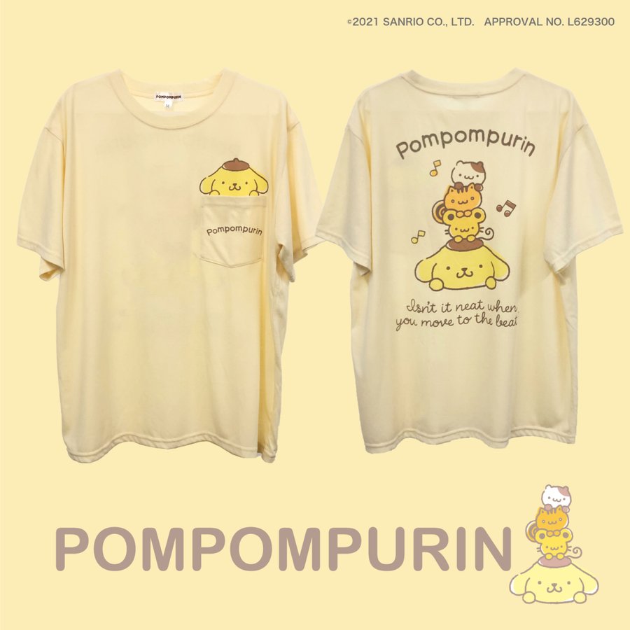 Sanrio characters”タテノリ” ポムポムプリンTシャツ