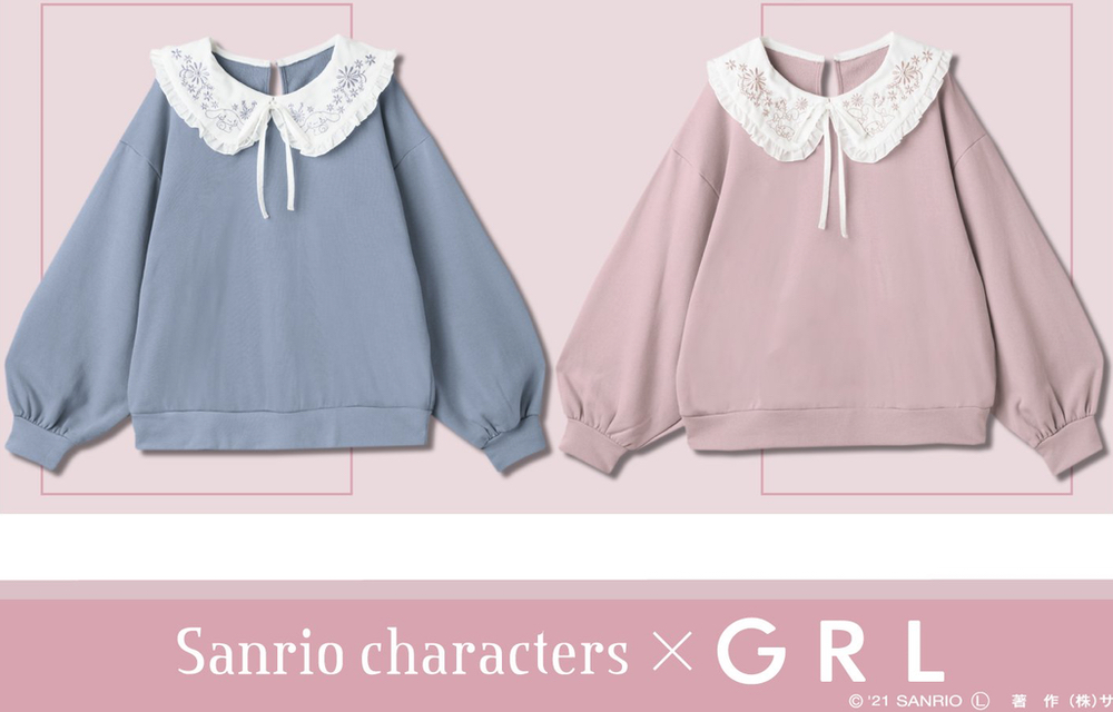 「サンリオ×グレイル」刺繍襟が可愛い乙女心をくすぐるリボンスウェットが新登場！
