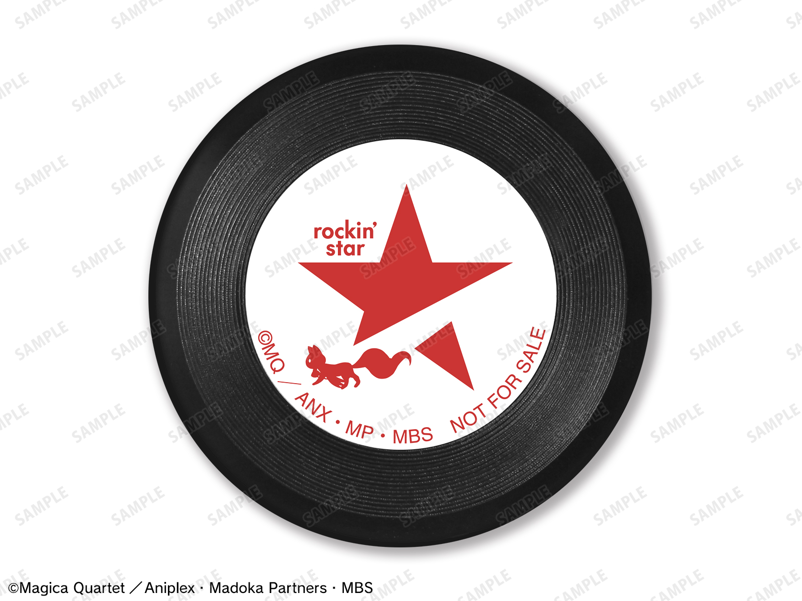 「rockin'star × 魔法少女まどか☆マギカ POP UP SHOP」イベント限定BOX購入特典　rockin'starコラボ ロゴ 第2弾 レコードバッジ ver.B ANIPLEX+/ARMA BIANCA限定特典