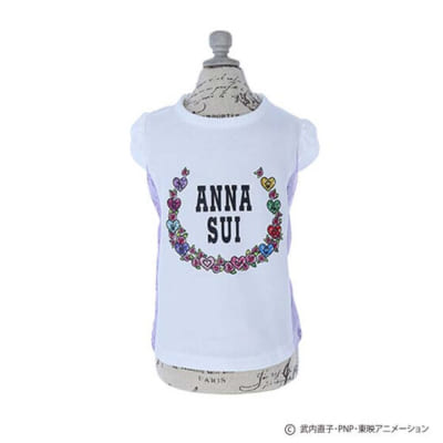 「セーラームーン×ANNA SUI」ペットウェア 守護星マークTシャツ(ホワイト／パープル)