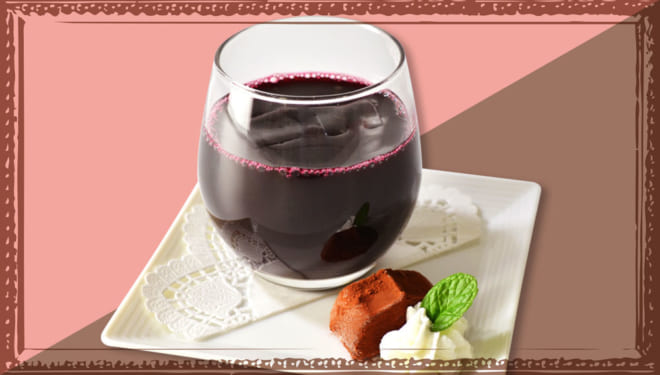 「コードギアス」×「アニメイトカフェ」チョコアイスにピッタリ！赤ブドウジュース
