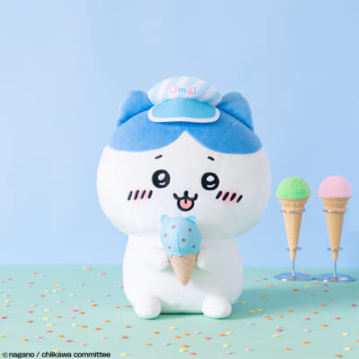 「一番くじ ちいかわ ～SWEETS SHOP～」B賞 ハチワレ アイスクリームぬいぐるみ