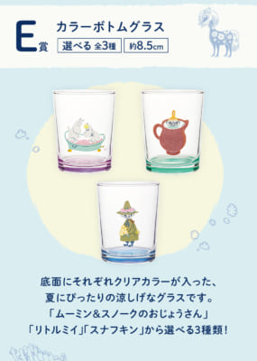 「一番くじ ムーミン～Fun bath and water play～」E賞 カラーボトムグラス