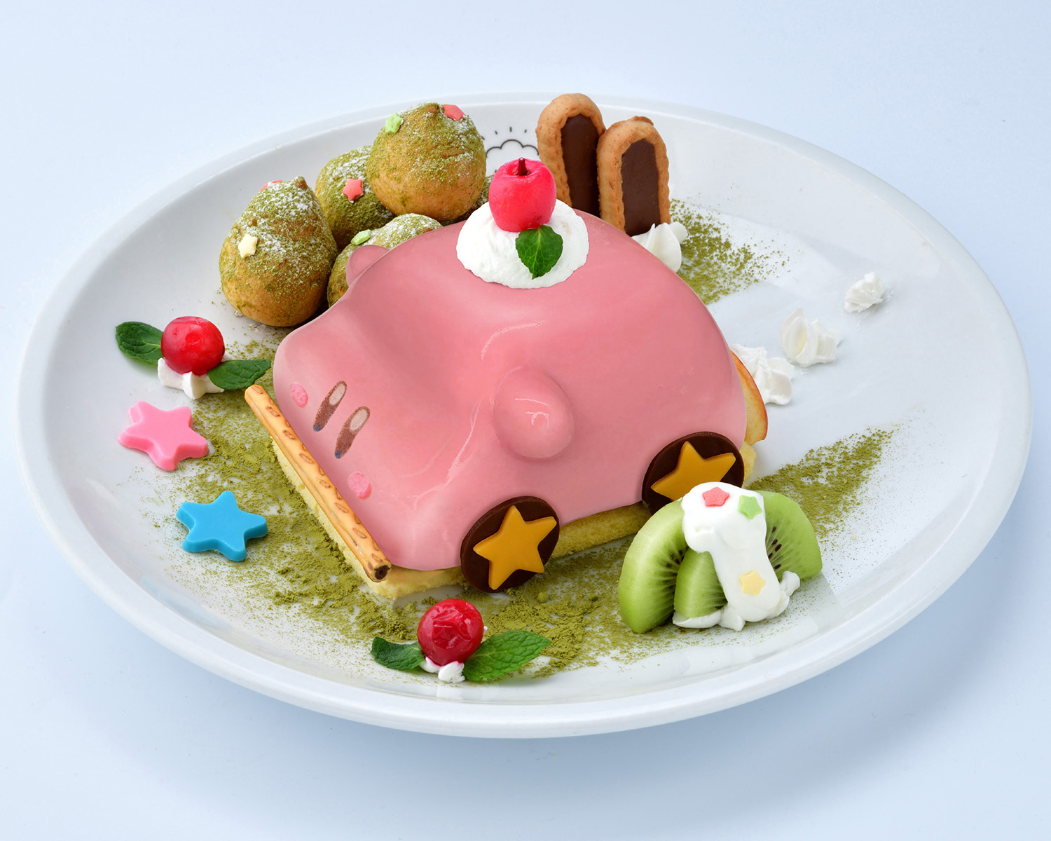 「星のカービィ」くるまほおばりケーキが現実世界に！「Kirby Café」期間限定メニュー