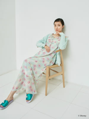 「SNIDEL HOME」The Little Mermaid Collection：シフォンフローワンピース（LBLU）