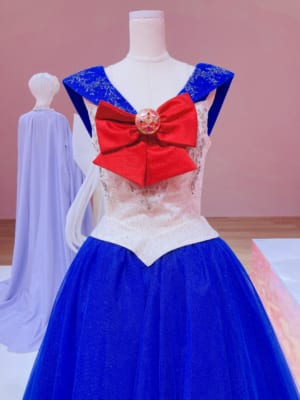 「美少女戦士セーラームーン ミュージアム」コレクション展示　ドレス「セーラームーンモデル」アップ