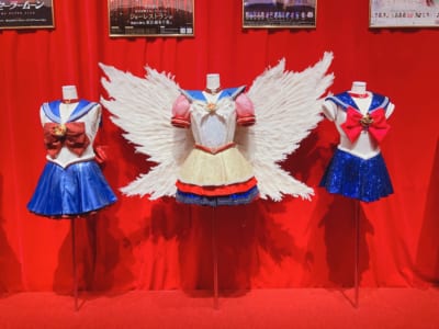 「美少女戦士セーラームーン ミュージアム」コレクション展示内　ミュージカル衣装　セーラームーン複数