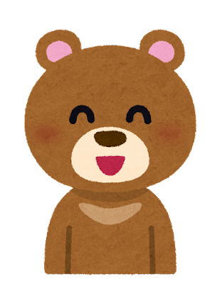 笑顔の熊のキャラクター