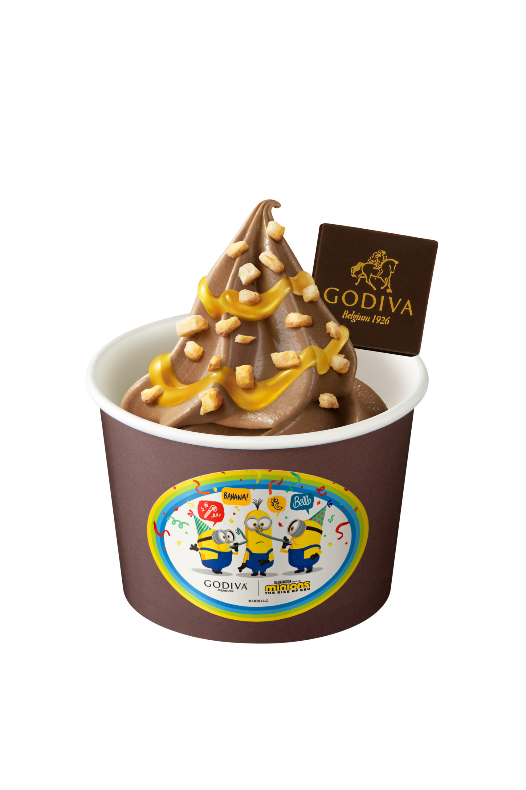ミニオン×ゴディバ　ダブルチョコレート ソフトクリーム チョコバナナ カップ
