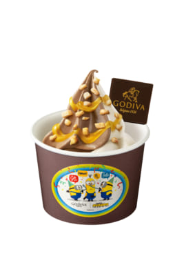 ミニオン×ゴディバ　ミックスチョコレート ソフトクリーム チョコバナナ カップ