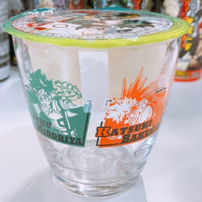 「ヒロアカ×ファミマ」僕のヒーローアカデミア グラス&白桃ゼリー　グラス（サンプル）