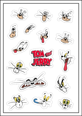 Happyくじ「TOM and JERRY FUNNY ART！」2：E賞 クリアステッカー（全6種）