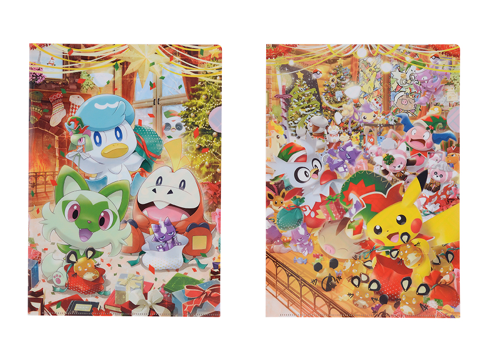 「ポケットモンスター」新グッズ「Pokémon Christmas Toy Factory」A4クリアファイル2枚セット