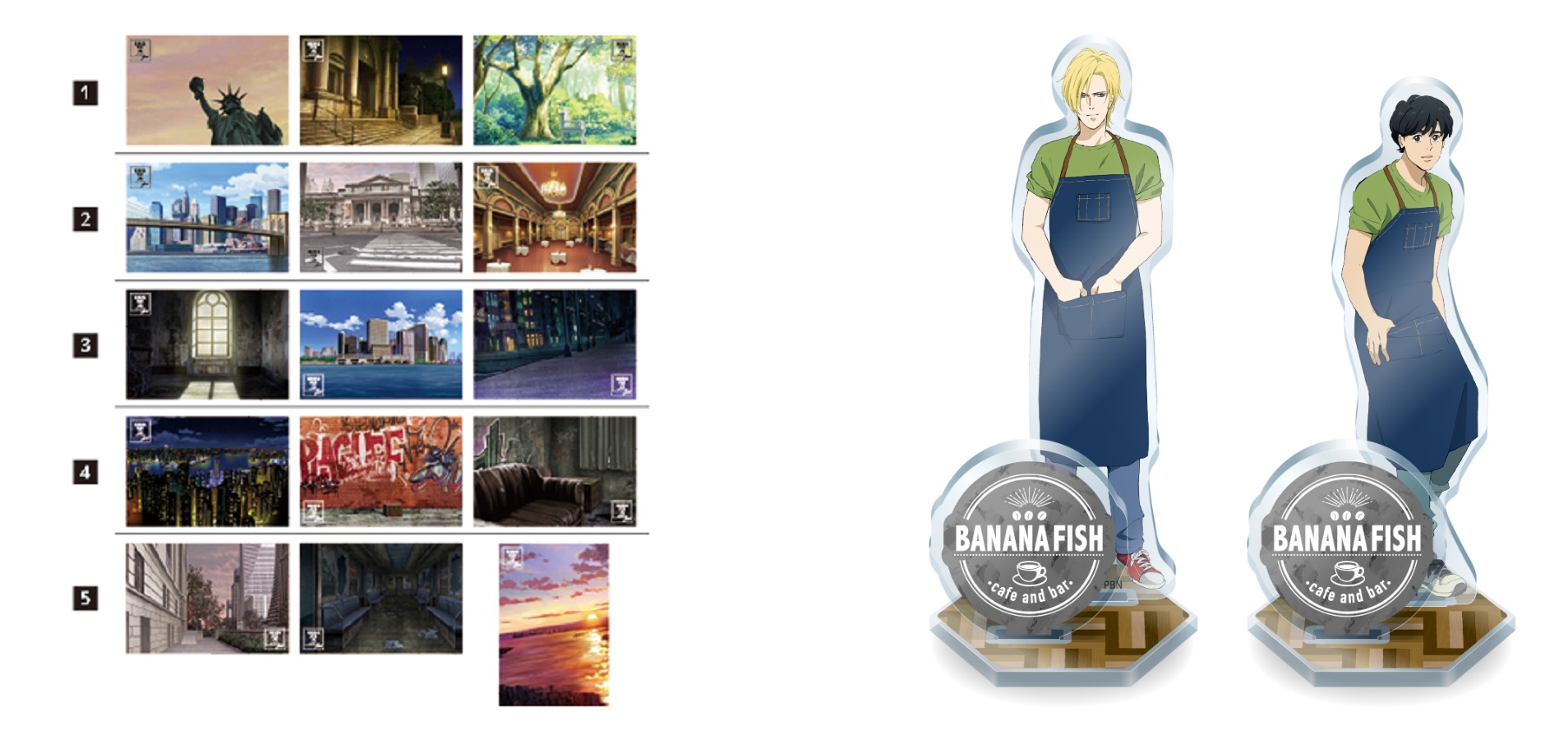 「BANANA FISH Cafe and Bar - Look back on! -」オリジナルグッズ