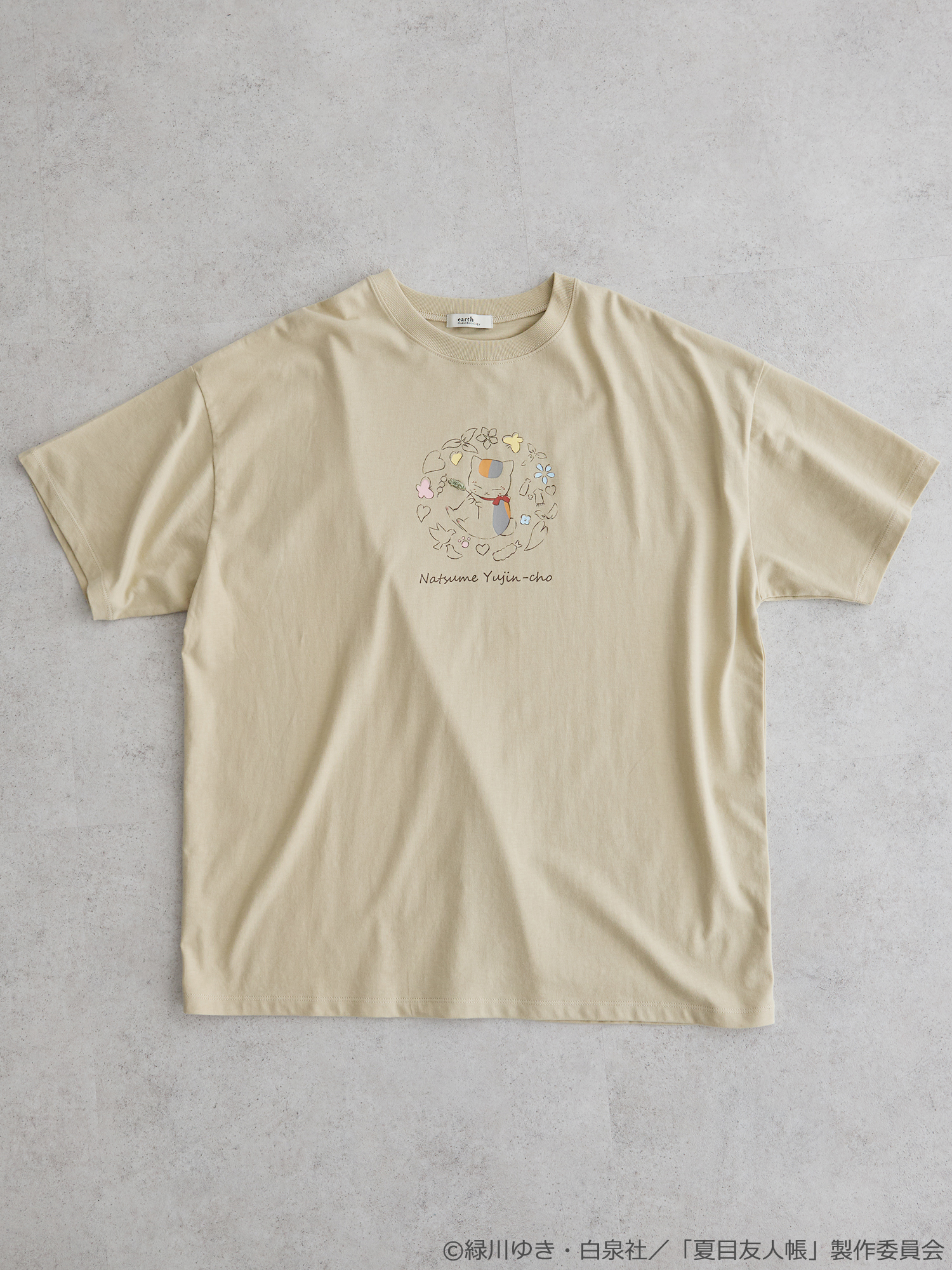 「夏目友人帳」×earth music&ecology Japan Label　ニャンコ先生ビッグTシャツ