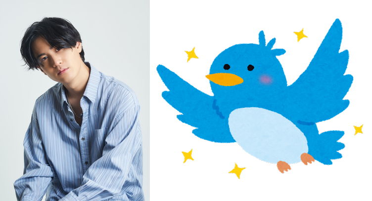 武内駿輔さんのスマホで青い鳥と“X”が格闘中！？耐える鳥に「頑張れ負けるなTwitter」