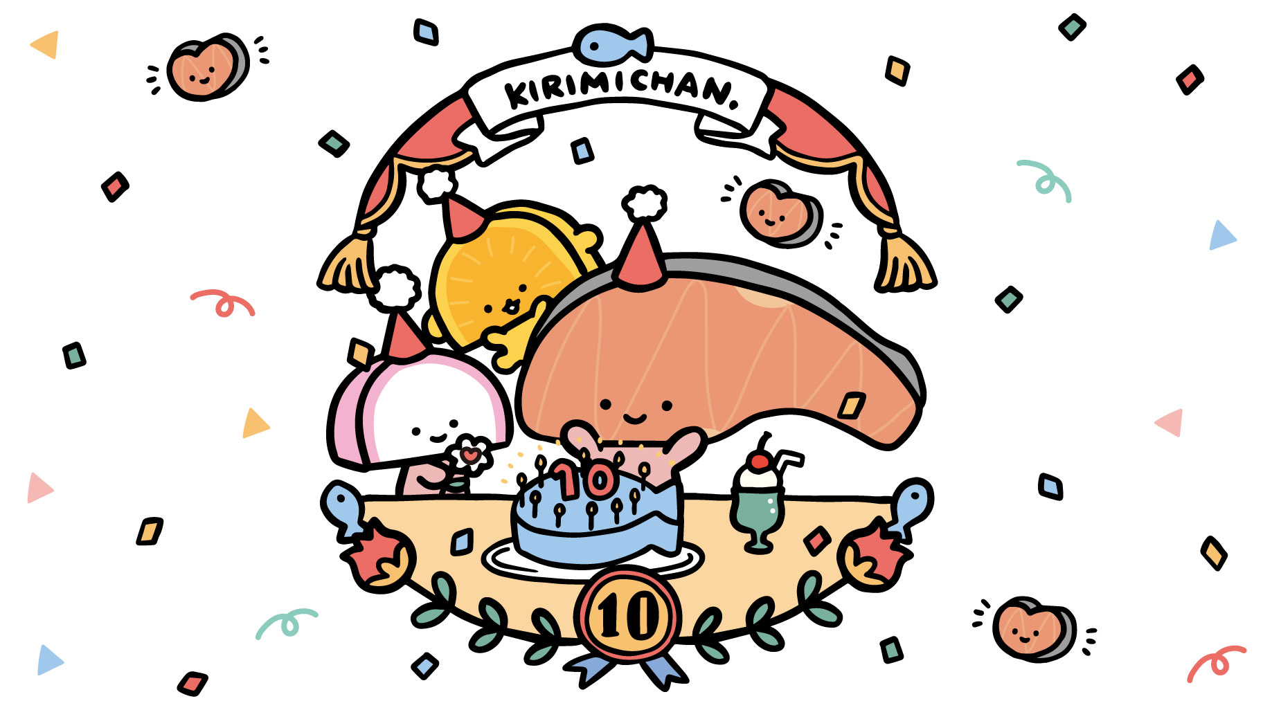 祝デビュー10周年！『KIRIMIちゃん.』さばくん・たくわんわんらラインナップの記念グッズ8月3日(木)発売