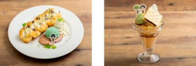 「GiGO コラボカフェ 黒子のバスケ」花宮の「ビターチョコレートのドーナツデザートプレート」・緑間＆高尾の「マーブルアイスパフェ」