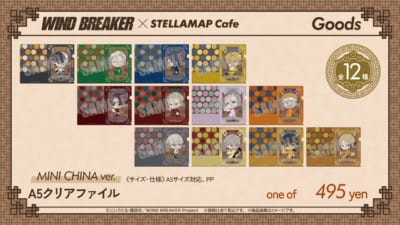 「WIND BREAKER×STELLAMAP Cafe」【MINI CHINA ver.】A5クリアファイル（全12種）