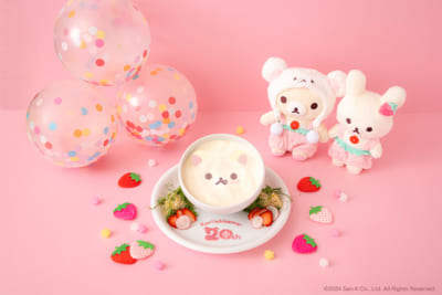 「KORILAKKUMA 20th ANNIVERSARY CAFE」コリラックマのふわふわエスプーマいちご冷製パスタ　　税込1,890円
