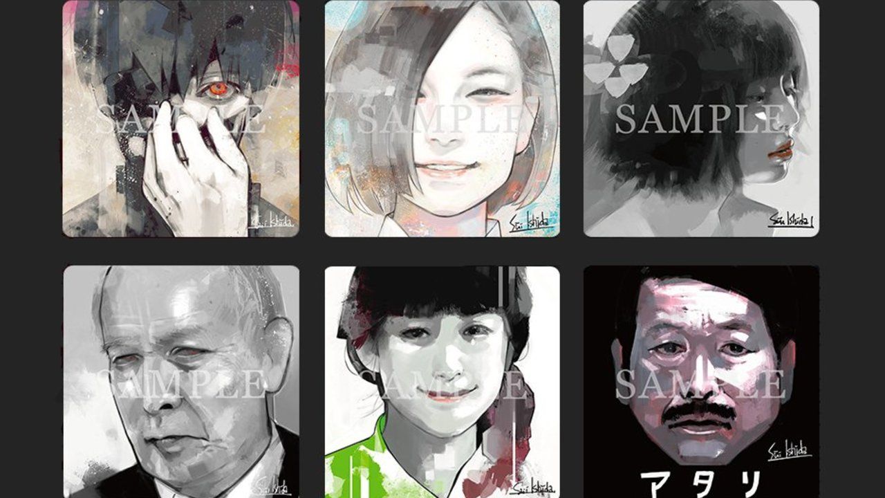 石田スイ先生による映画『東京喰種』俳優の描き下ろしコースターが公開！第3弾はトーカやヒナミが登場！